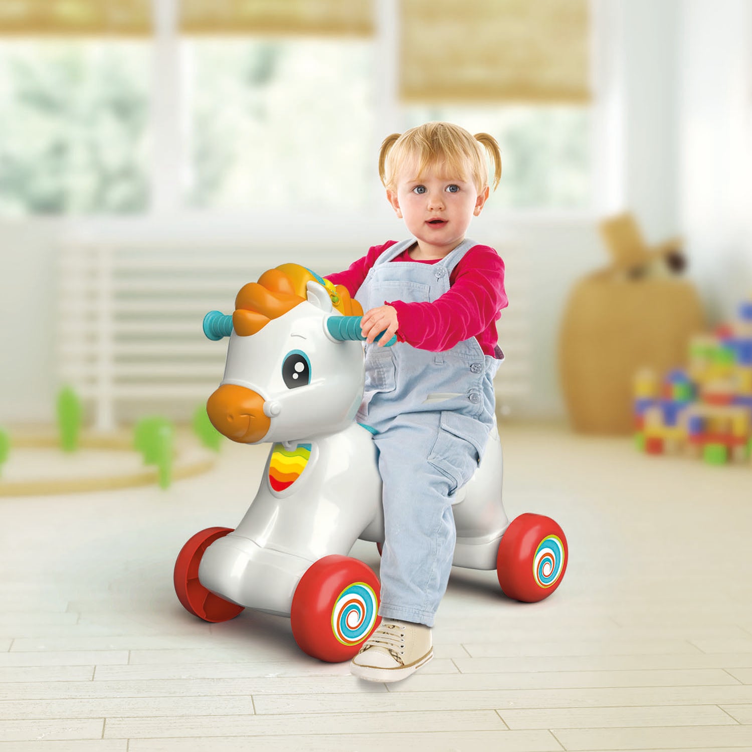 CLEMENTONI - Martino Il Cavallino 3 in 1 - Cavalca, Dondola, Impara