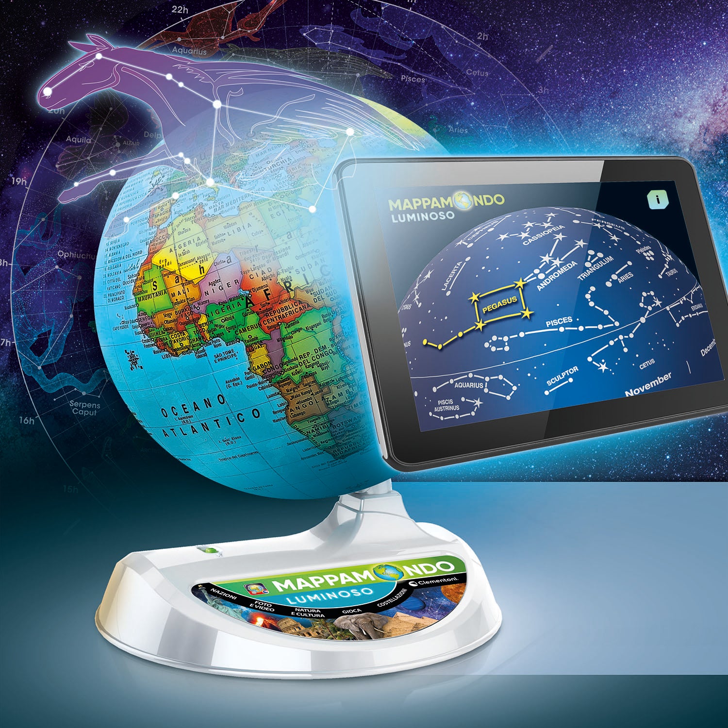 CLEMENTONI - Sapientino Mappamondo Luminoso