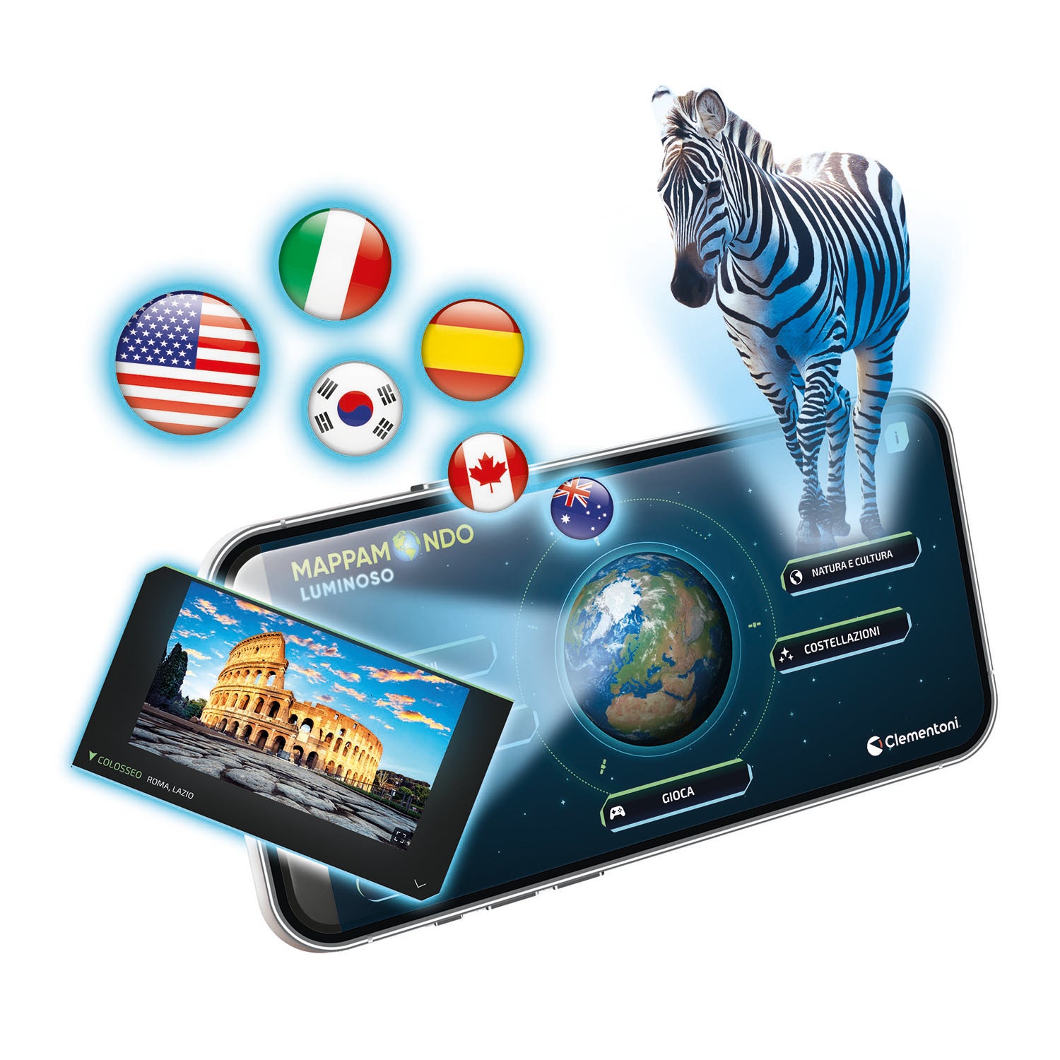 CLEMENTONI - Sapientino Mappamondo Luminoso