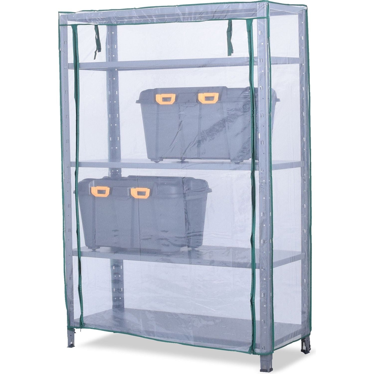 DOMOLIVING - Custodia Protettiva Trasparente per scaffali - 205/195x120x50 cm