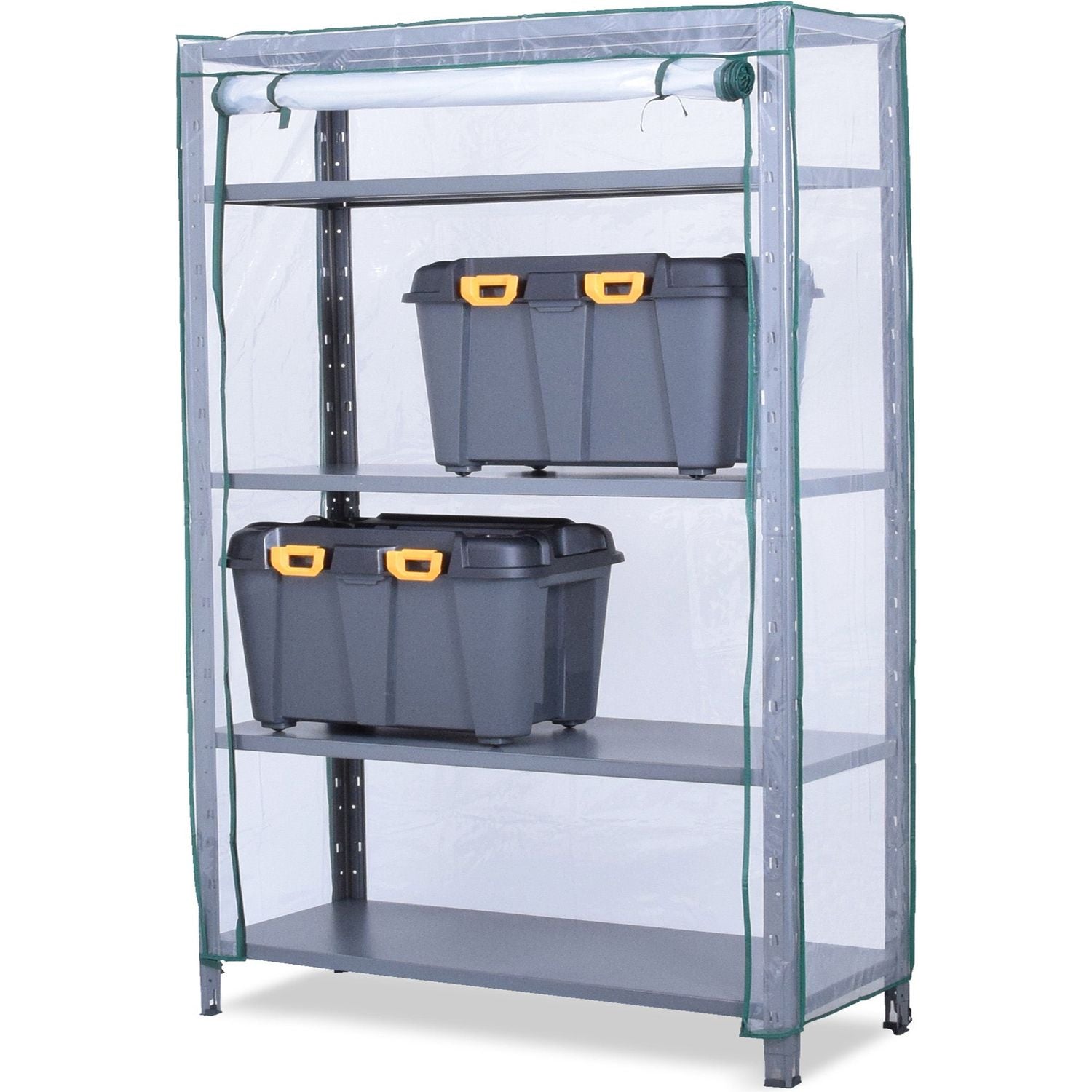 DOMOLIVING - Custodia Protettiva Trasparente per scaffali - 205/195x120x50 cm