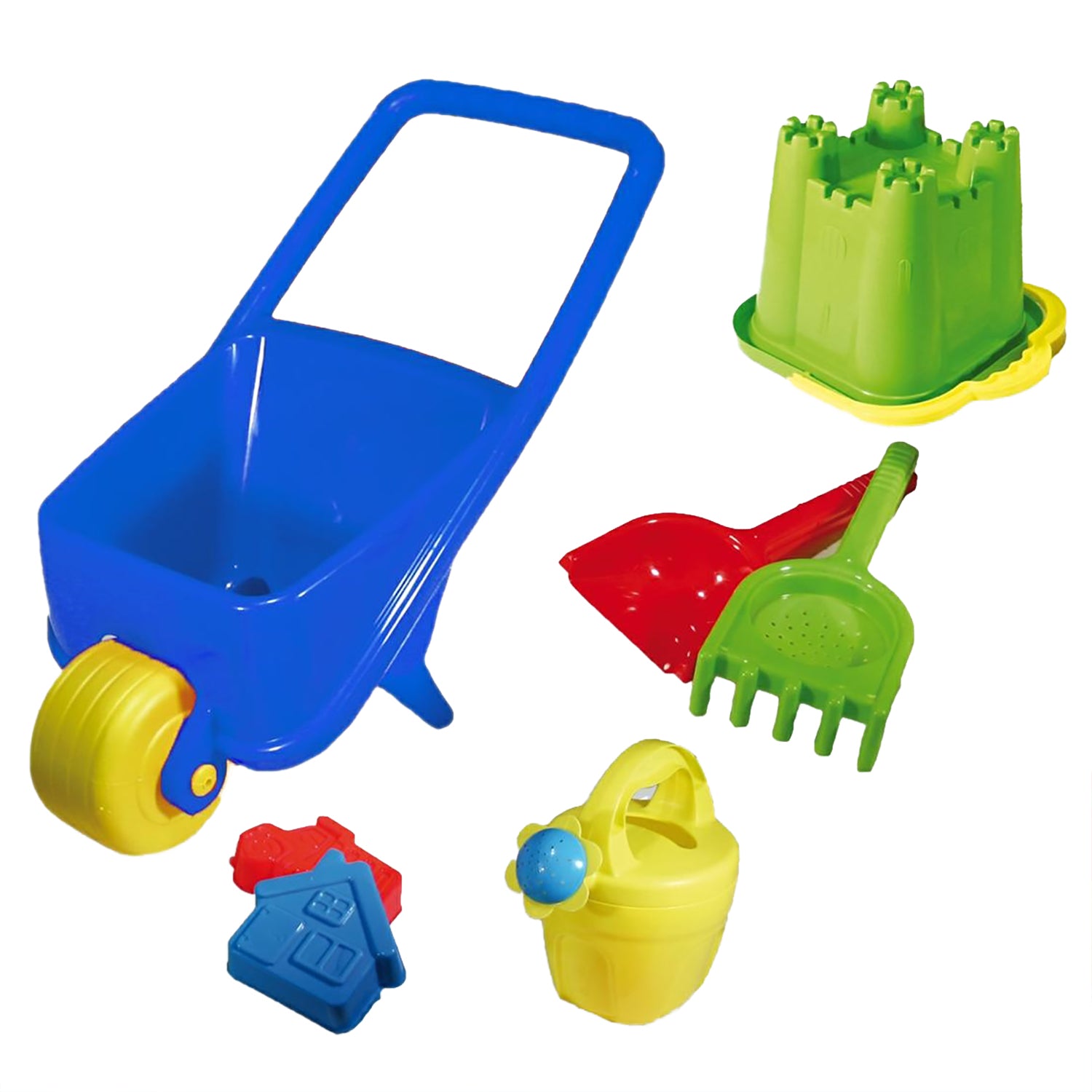 APEL PLASTIK - Set da Spiaggia per Bambini con Carriola