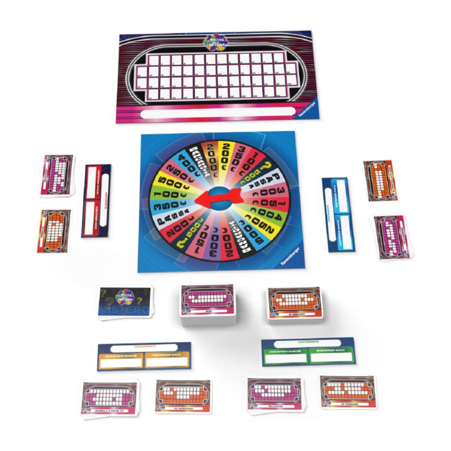 RAVENSBURGER - La Ruota della Fortuna Gioco da Tavolo Ufficiale con oltre 300 Frasi 14+ Anni