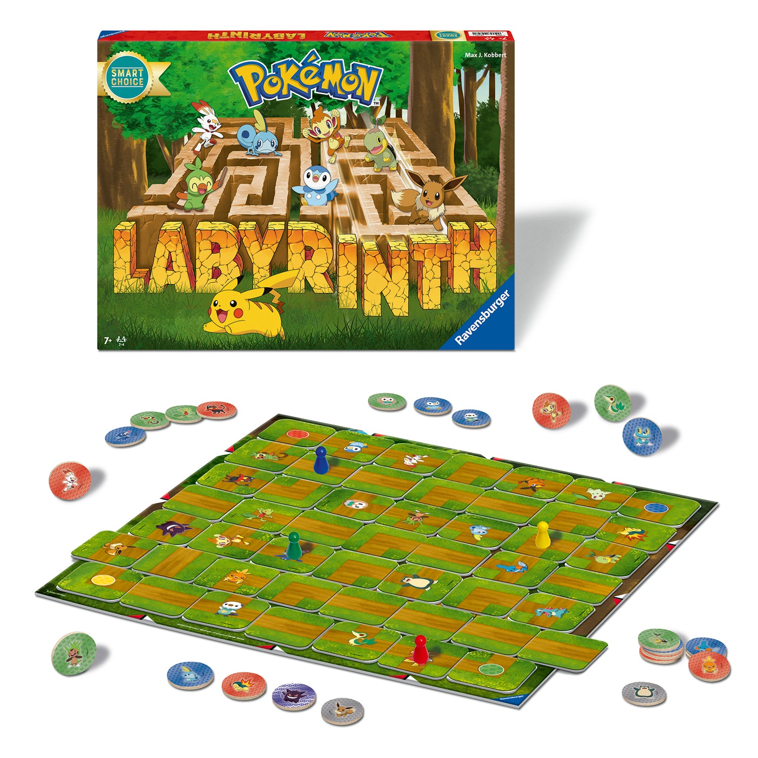 RAVENSBURGER - Labyrinth Minecraft e Pokémon Gioco da Tavolo Strategico 2-4 Giocatori, 7+ Anni