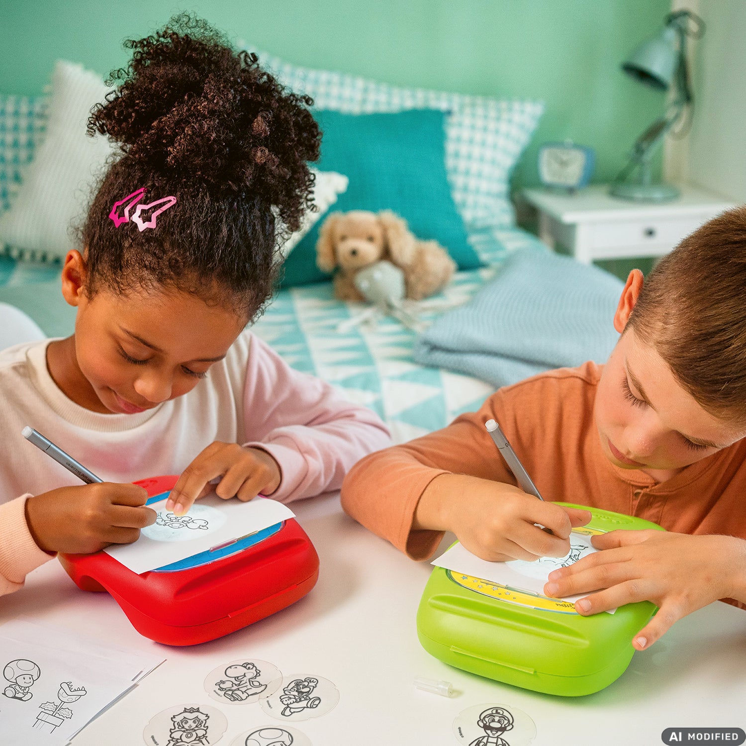 RAVENSBURGER - Xoomy Midi Super Mario Valigetta da Disegno con Lampada Zoom LED 6+ Anni