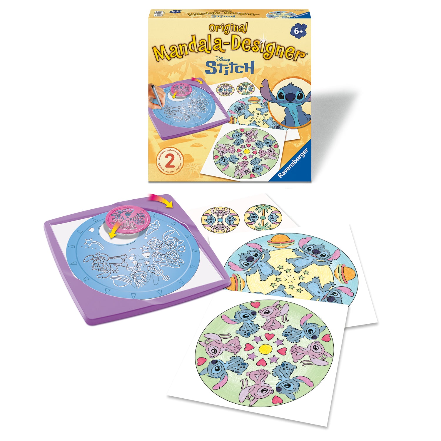 RAVENSBURGER - Disney Stitch Original Mandala Designer Set Creativo per Mandala 6+ Anni