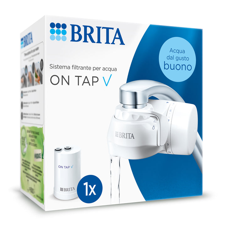 BRITA - Sistema Filtrante Acqua On Tap V con 1x filtro incluso - per acqua priva di batteri al 99,99%