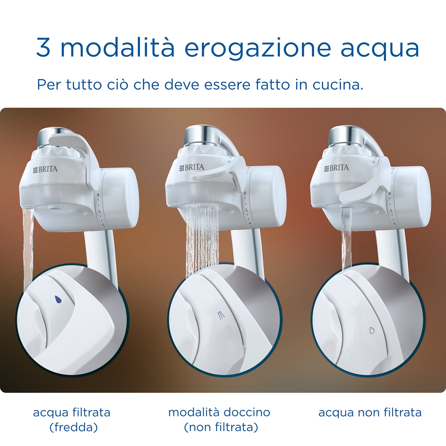 BRITA - Sistema Filtrante Acqua On Tap V con 1x filtro incluso - per acqua priva di batteri al 99,99%