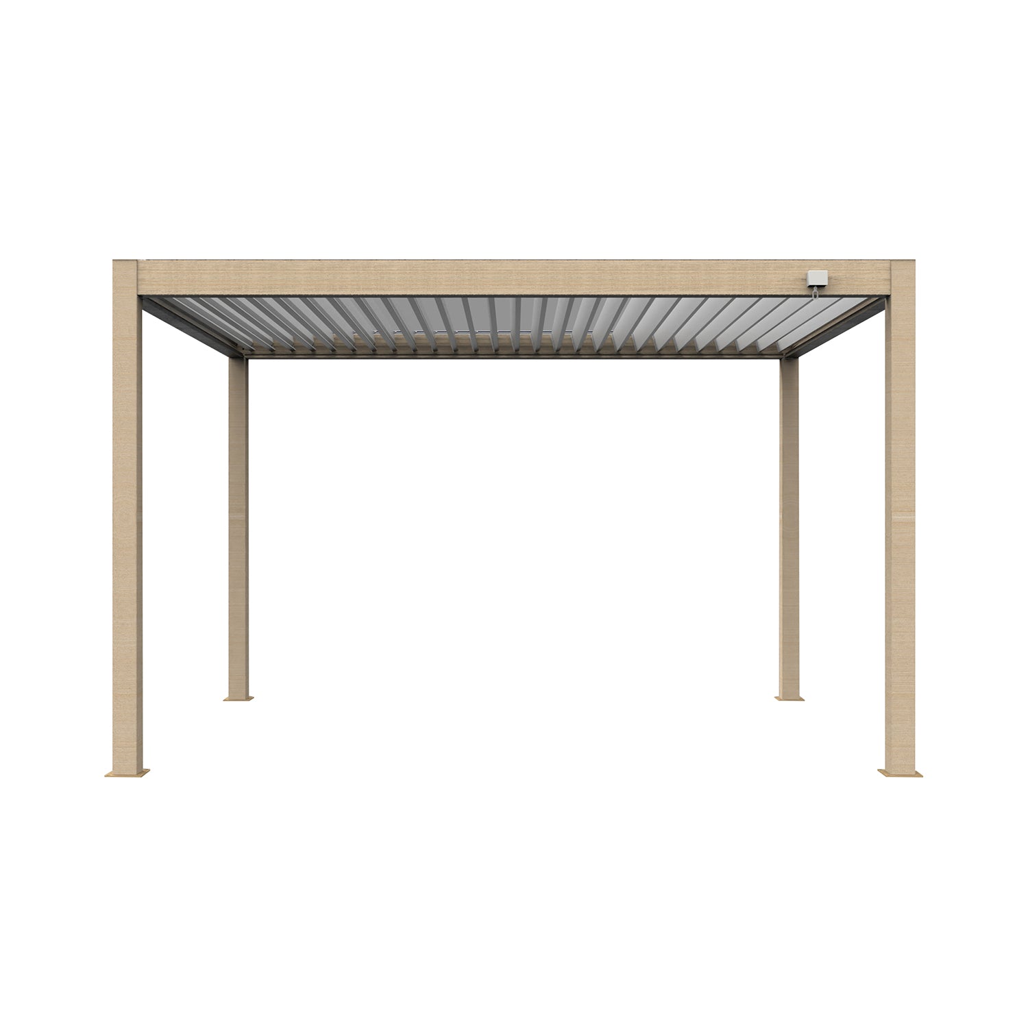 VERDELOOK - Pergola Bioclimatica Atena 120 Effetto Legno 3x3 metri