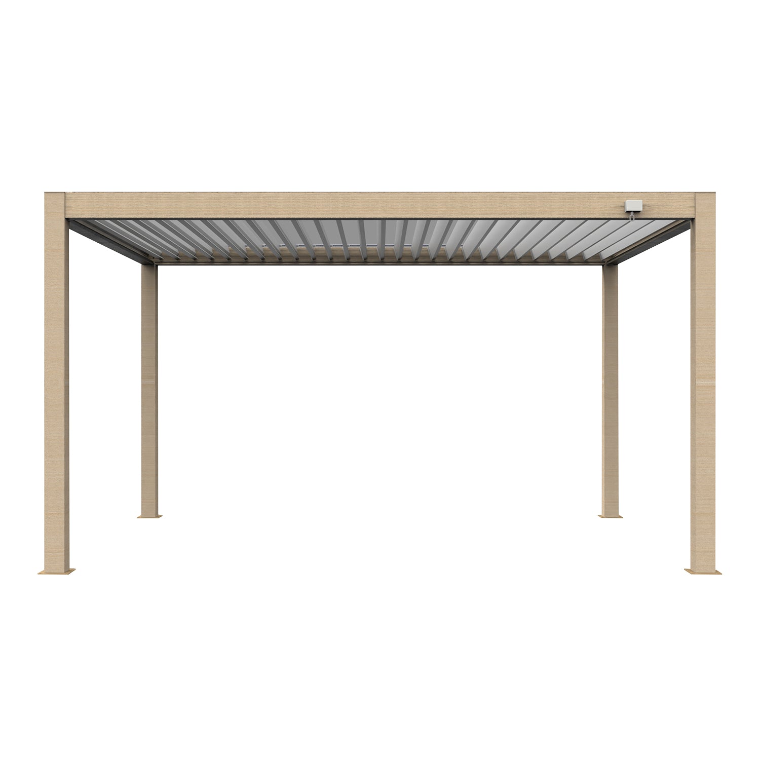 VERDELOOK - Pergola Bioclimatica Atena 120 Effetto Legno 3x4 metri