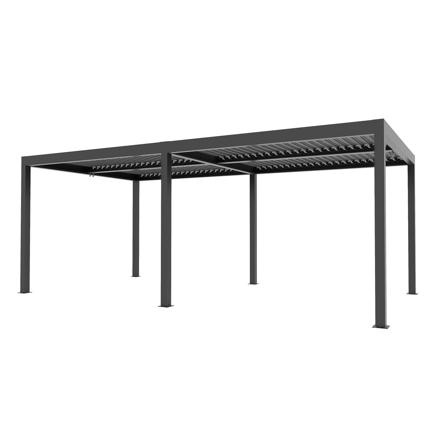 VERDELOOK - Pergola Bioclimatica Atena 100 Grigia 3x6 metri