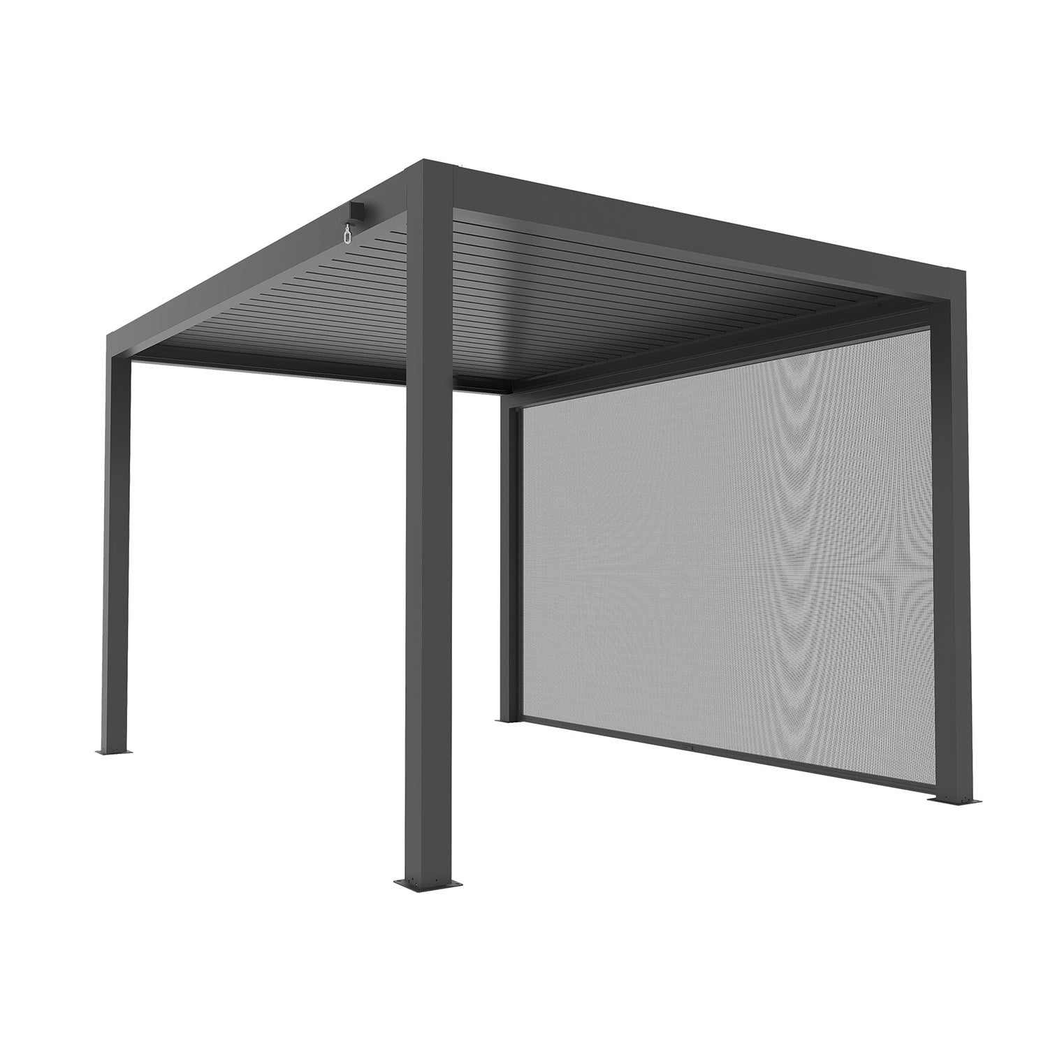 VERDELOOK - Tenda Screen a Caduta Lato 3 metri Grigia - Accessori per Pergola Bioclimatica Atena