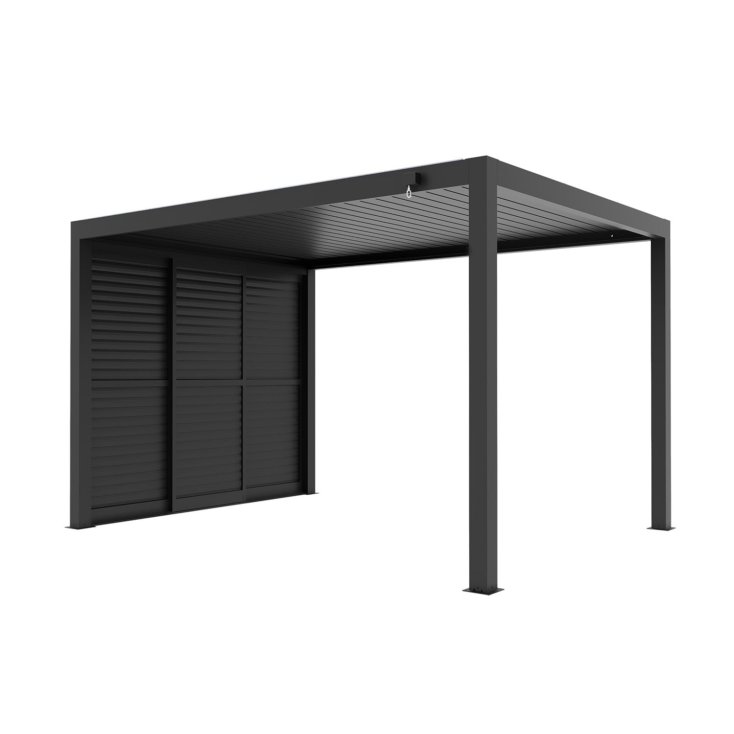 VERDELOOK - Pannelli Persiana con Doghe Richiudibili Lato 3 metri Grigio - Accessori per Pergola Bioclimatica Atena