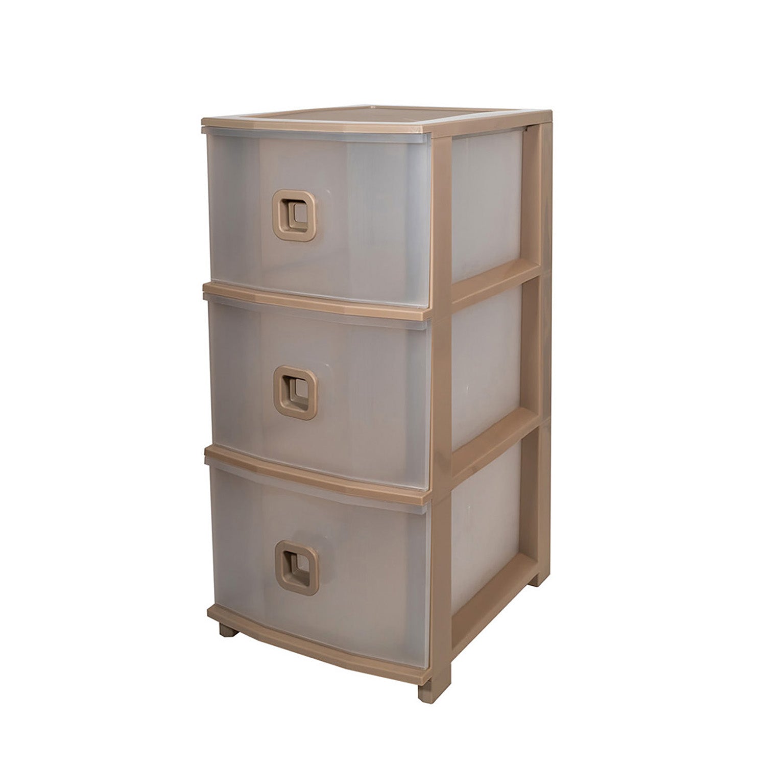 BELLI E FORTI - Cassettiera Pratika Slim Plus 3 cassetti Tortora - h61x37,5x28,5 cm