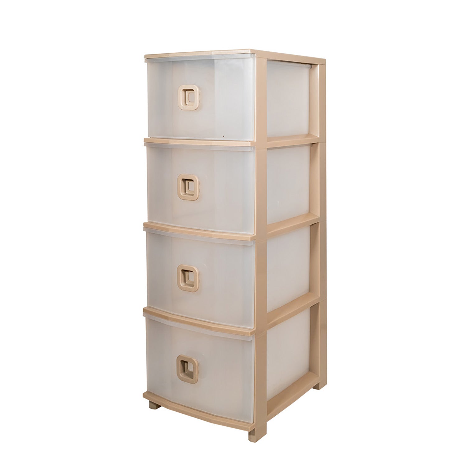 BELLI E FORTI - Cassettiera Pratika Slim Plus 4 cassetti Tortora - h80x37,5x28,5 cm