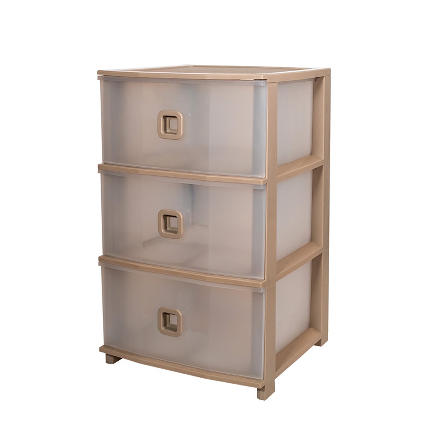 BELLI E FORTI - Cassettiera Pratika Plus 3 cassetti Tortora - h61x37,5x37 cm