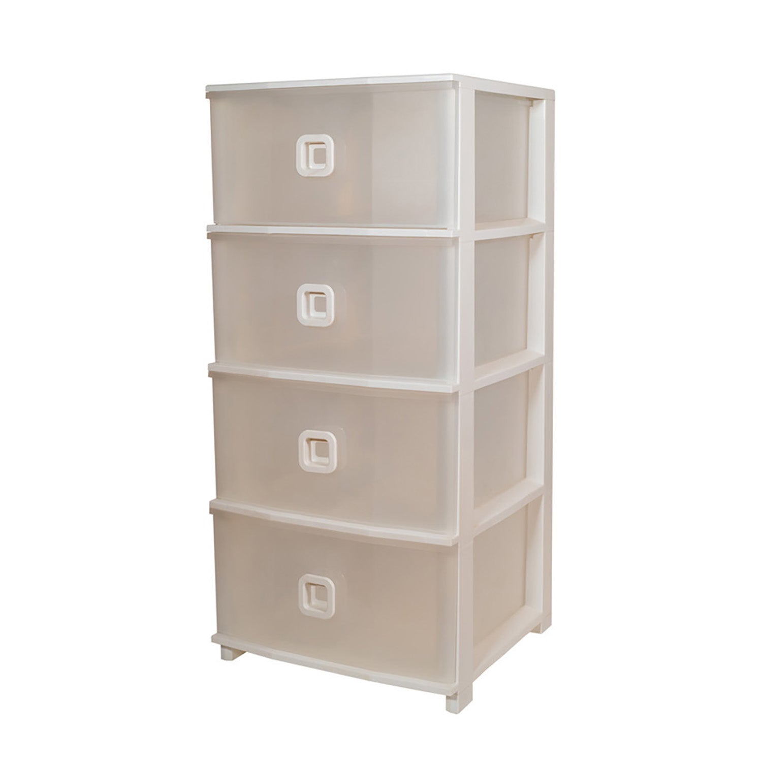 BELLI E FORTI - Cassettiera Pratika Plus 4 cassetti Bianca - h80x37,5x37 cm