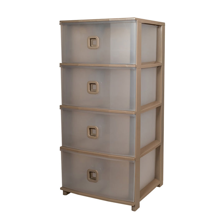 BELLI E FORTI - Cassettiera Pratika Plus 4 cassetti Tortora - h80x37,5x37 cm