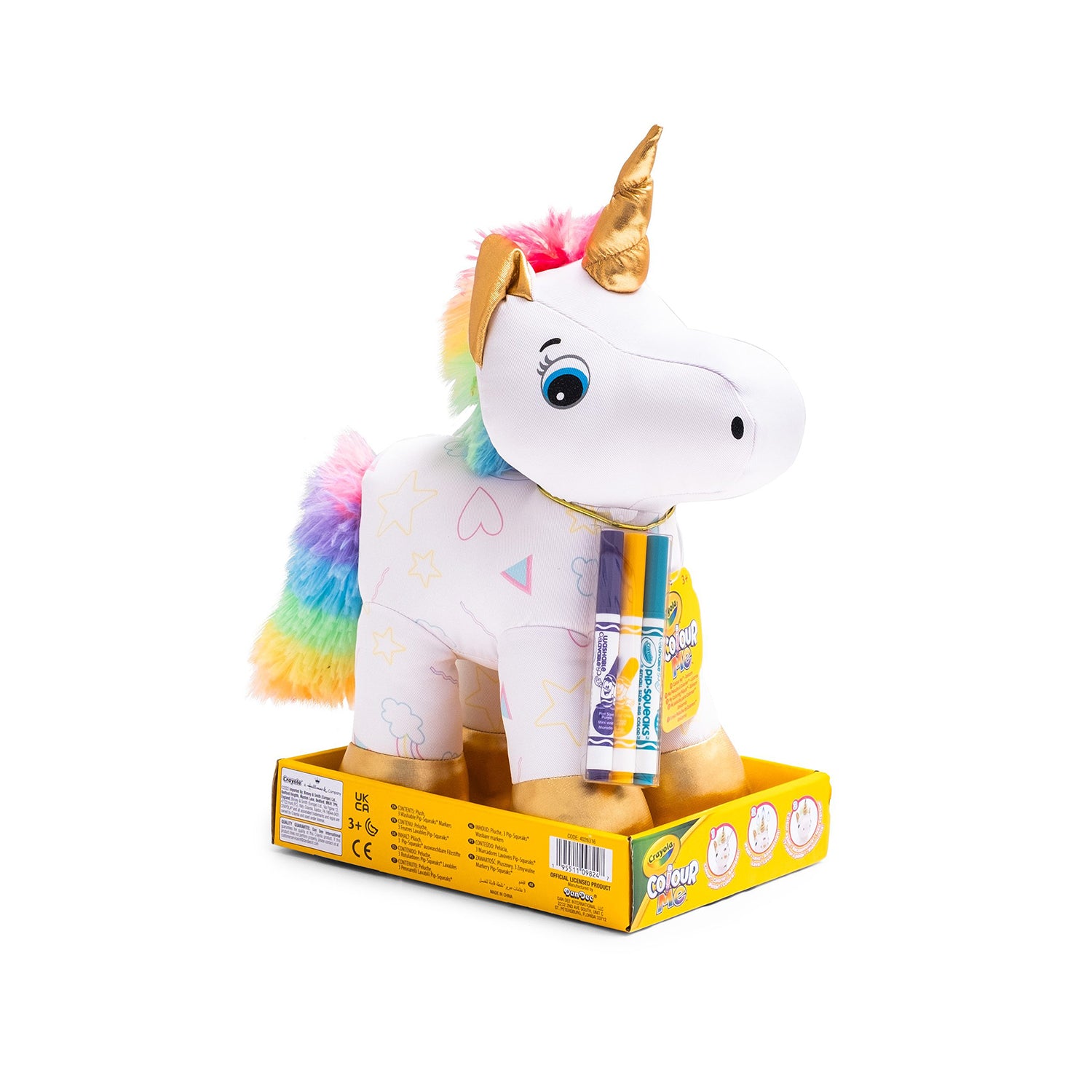 CRAYOLA - Colour Me Plush Colora il tuo Peluche Unicorno