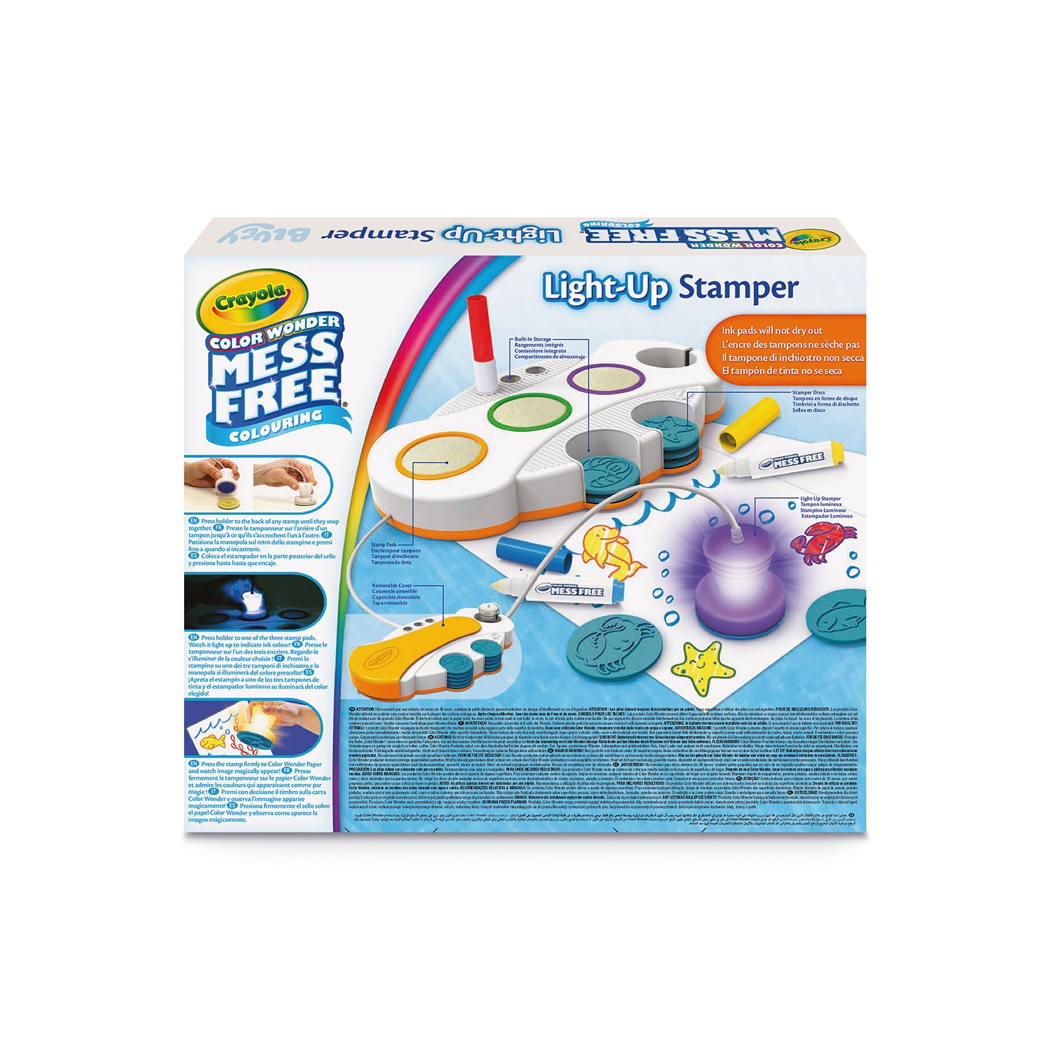 CRAYOLA - Color Wonder Stampini Luminosi - Non macchia pelle, mobili o tessuti