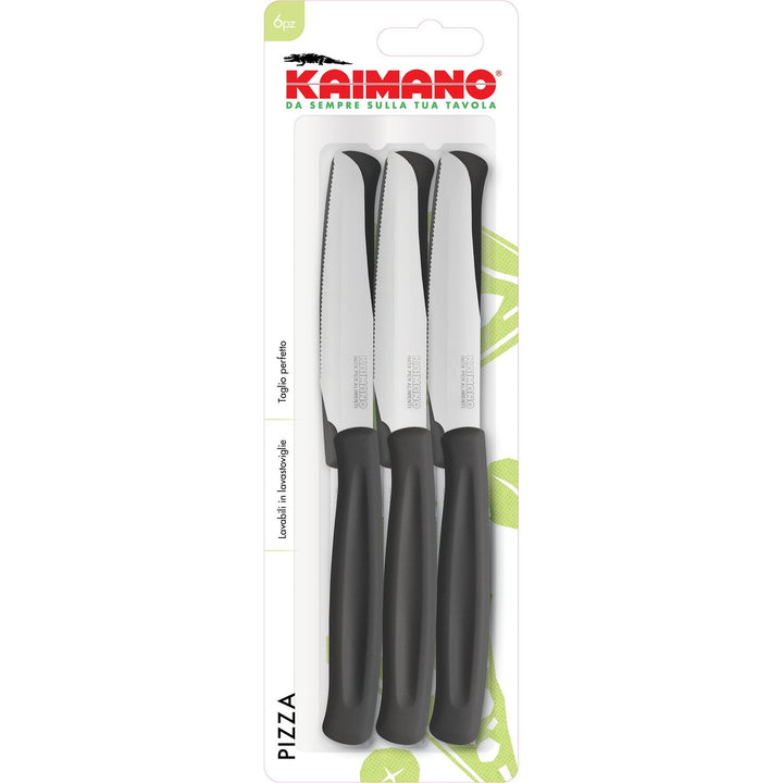 FISKARS - Kaimano Coltello Pizza Nero Serie Dinamik - set 6 pezzi