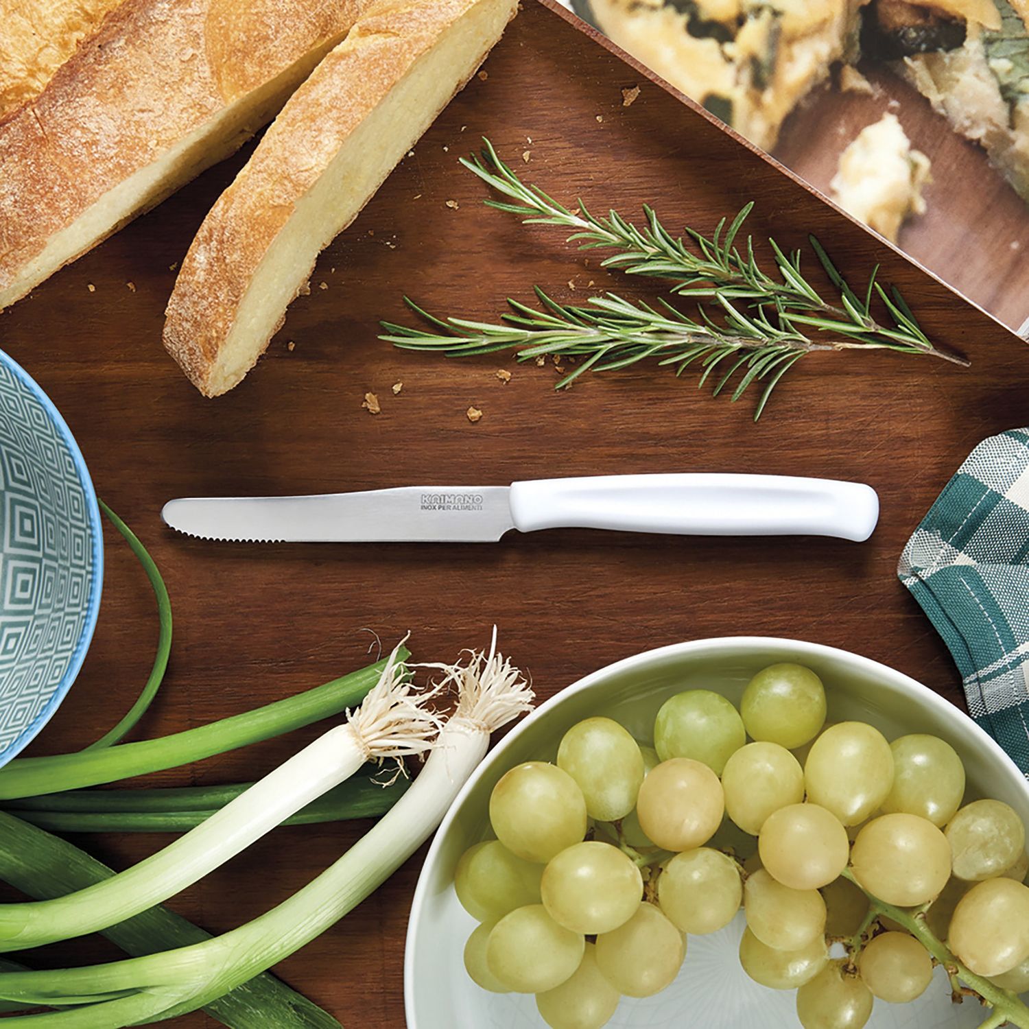 FISKARS - Kaimano Coltello da tavola Bianco Serie Dinamik - set 6 pezzi