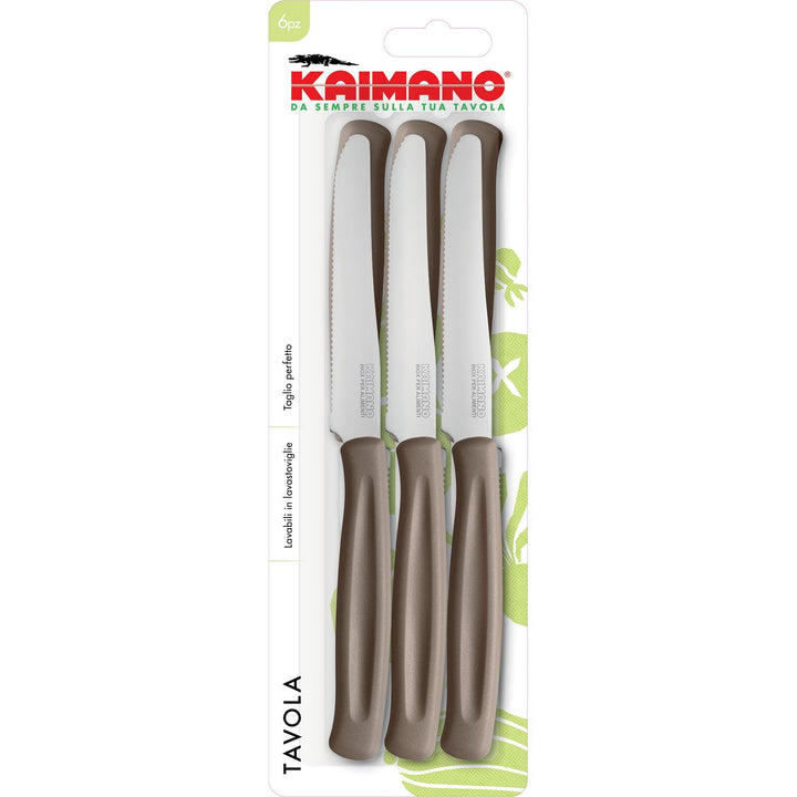 FISKARS - Kaimano Coltello da tavola Marrone Serie Dinamik - set 6 pezzi