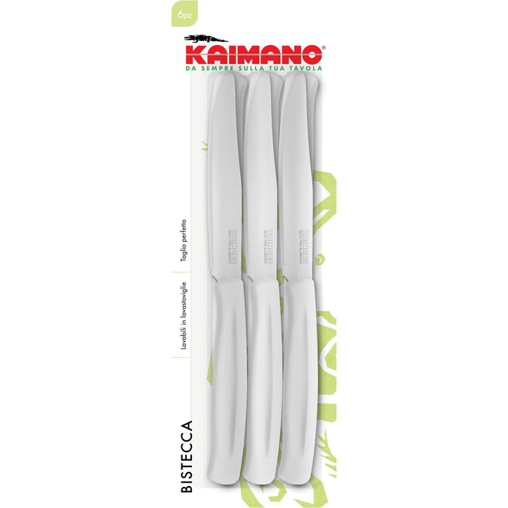 FISKARS - Kaimano Coltello bistecca Bianco Serie Dinamik - set 6 pezzi