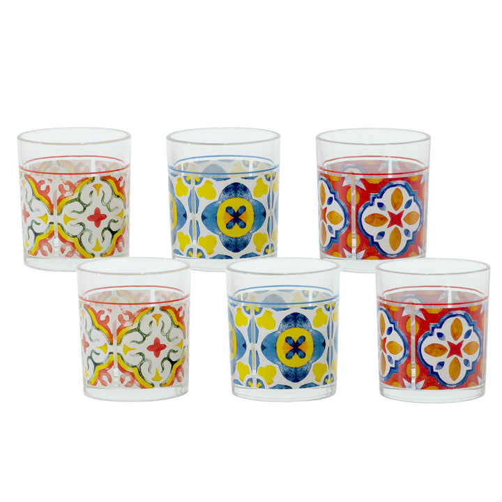GUSTO CASA - Bicchieri acqua in vetro Linea Zahira 25 cl - set 6 pezzi