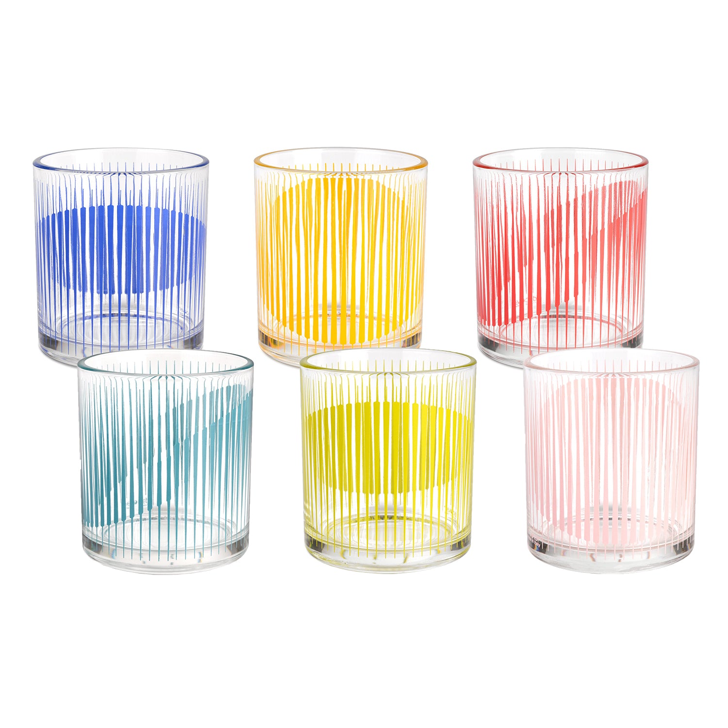 DECOVER - Bicchieri acqua in vetro Alighieri Collezione Groovy 25 cl - set 6 pezzi