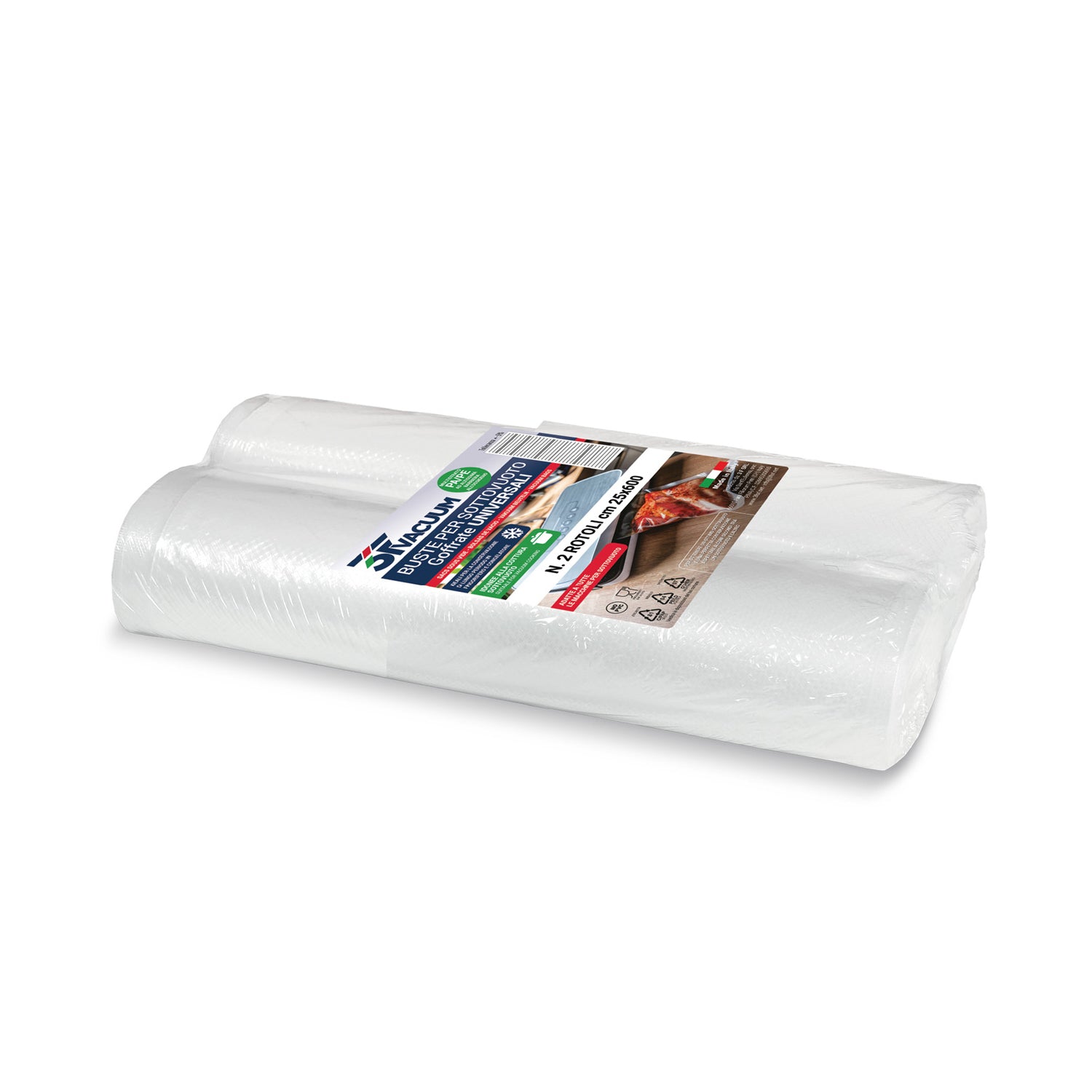 3F - Rotoli Sottovuoto Goffrati 25x600 cm 2 Pezzi