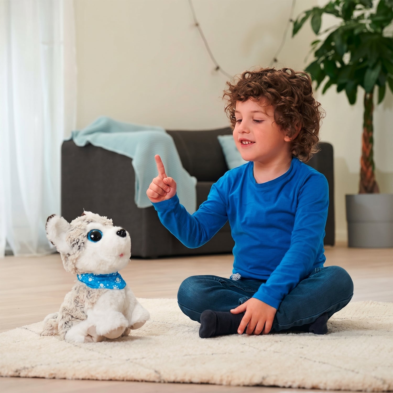 SIMBA - Chi Chi Love Happy Husky Interattivo con Comandi Vocali e Oltre 60 Suoni h30 cm