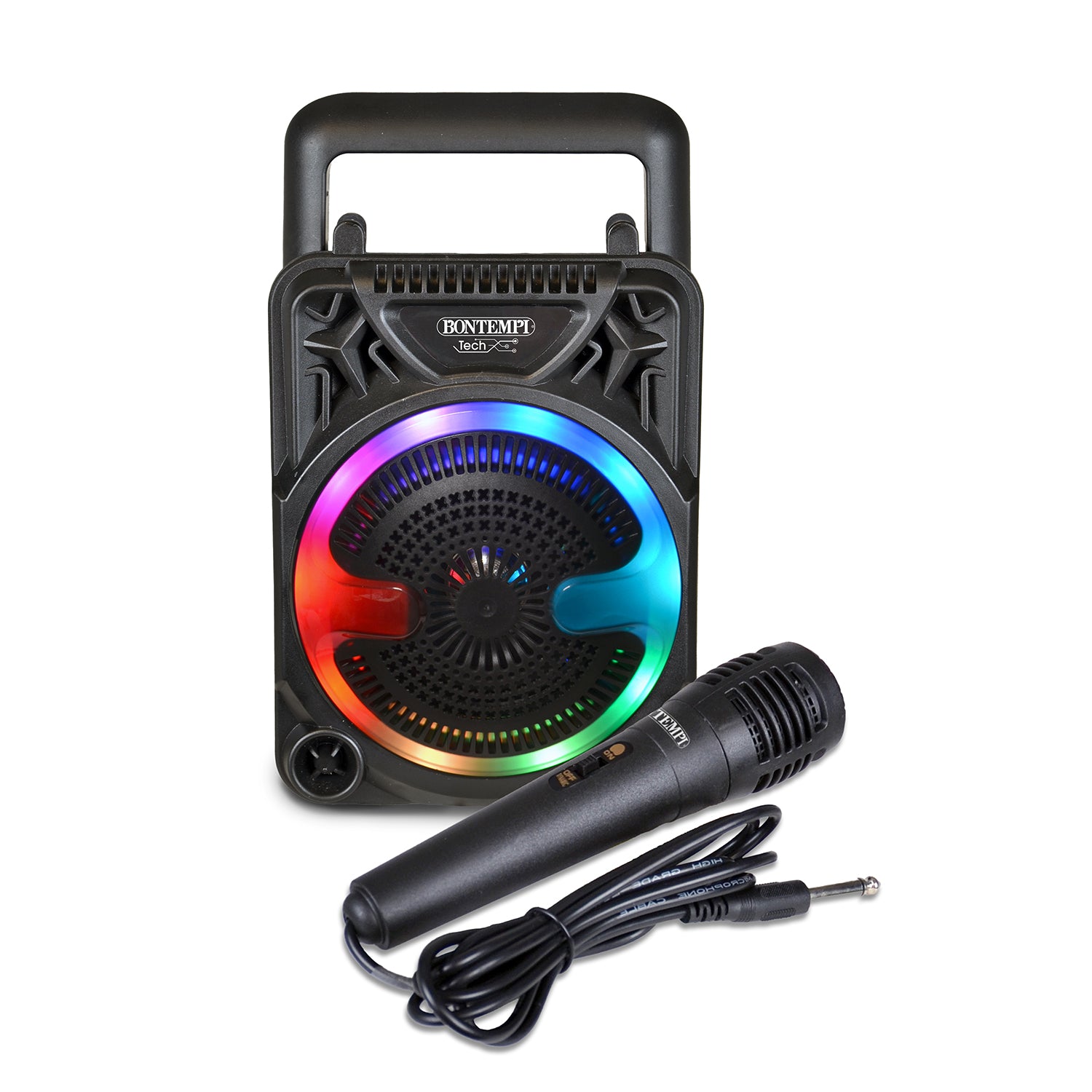 BONTEMPI - Mini Speaker Wireless Tech con Microfono e Luci RGB
