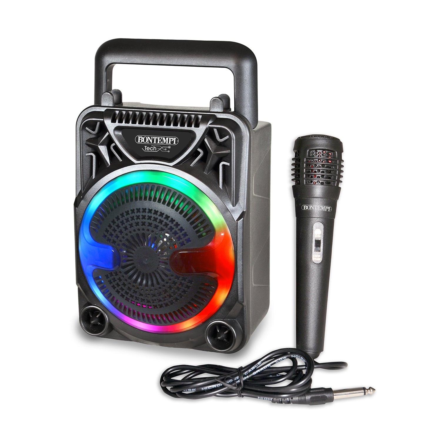 BONTEMPI - Mini Speaker Wireless Tech con Microfono e Luci RGB
