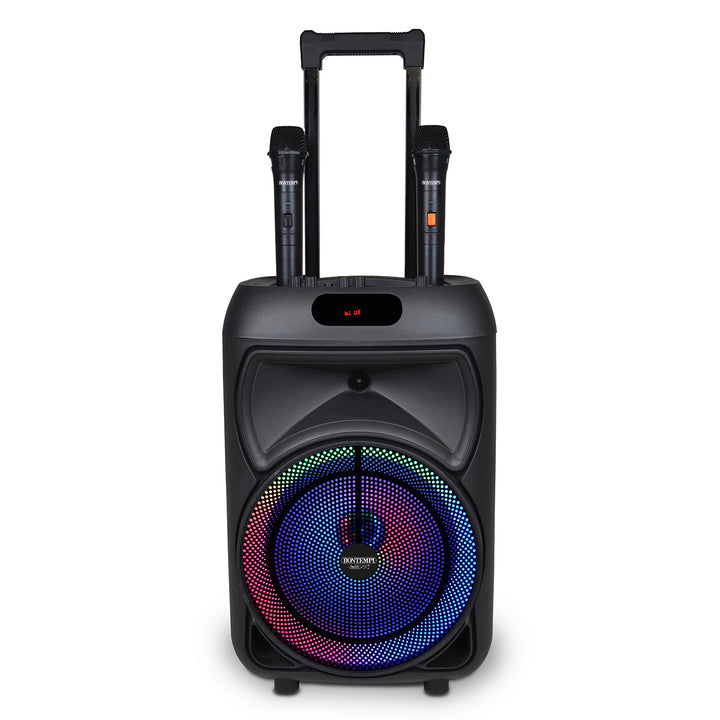BONTEMPI - Speaker Bluetooth Wireless Trolley Tech 300W con 2 Microfoni e Luci RGB