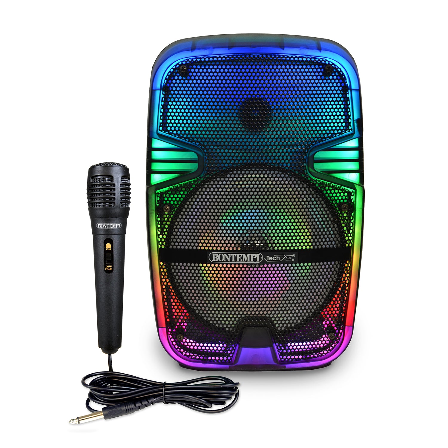 BONTEMPI - Speaker Bluetooth Wireless Tech 180W con Microfono e Luci RGB