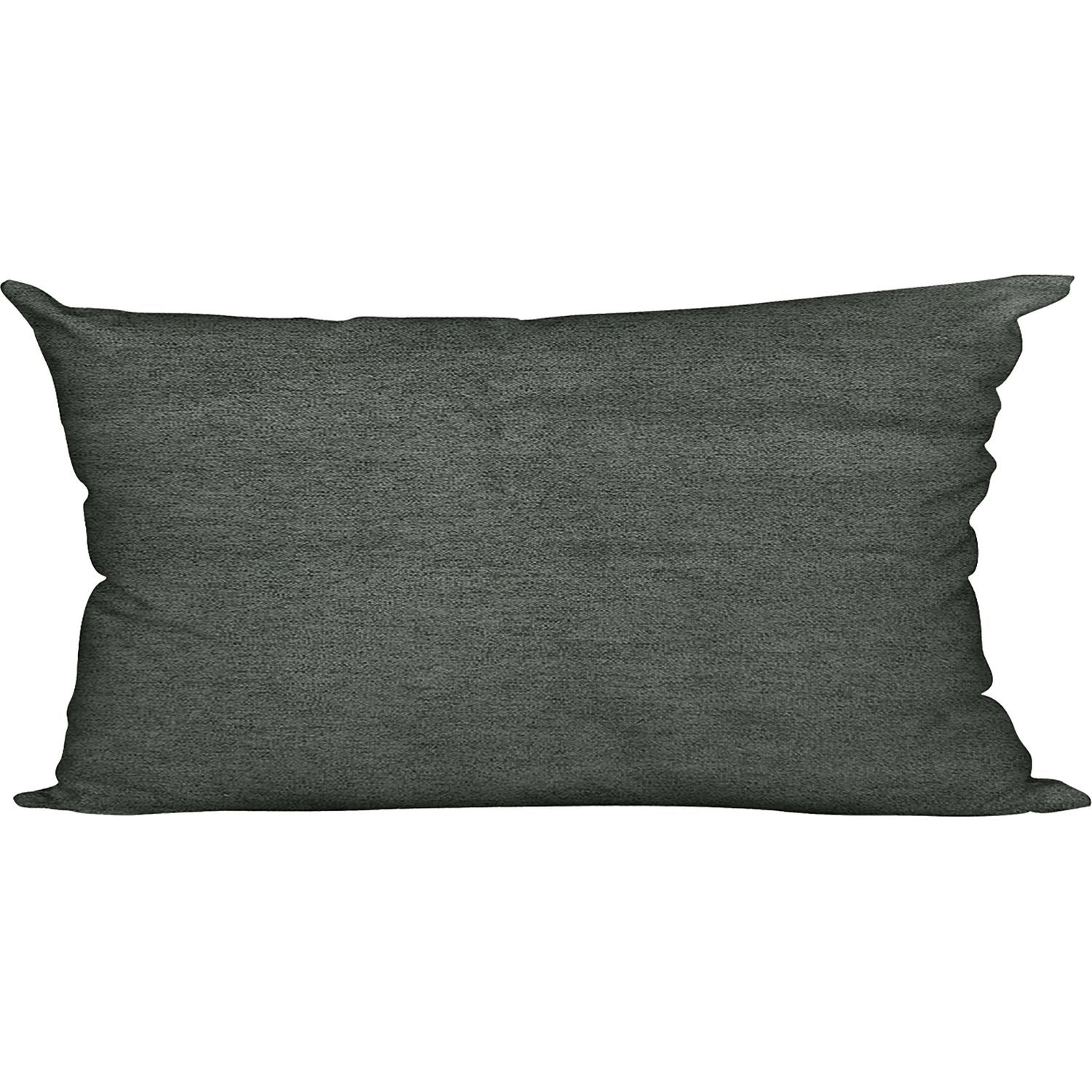 OLIBÒ - Cuscino Arredo Aida Tinta Unita Grigio Scuro 30x50 cm