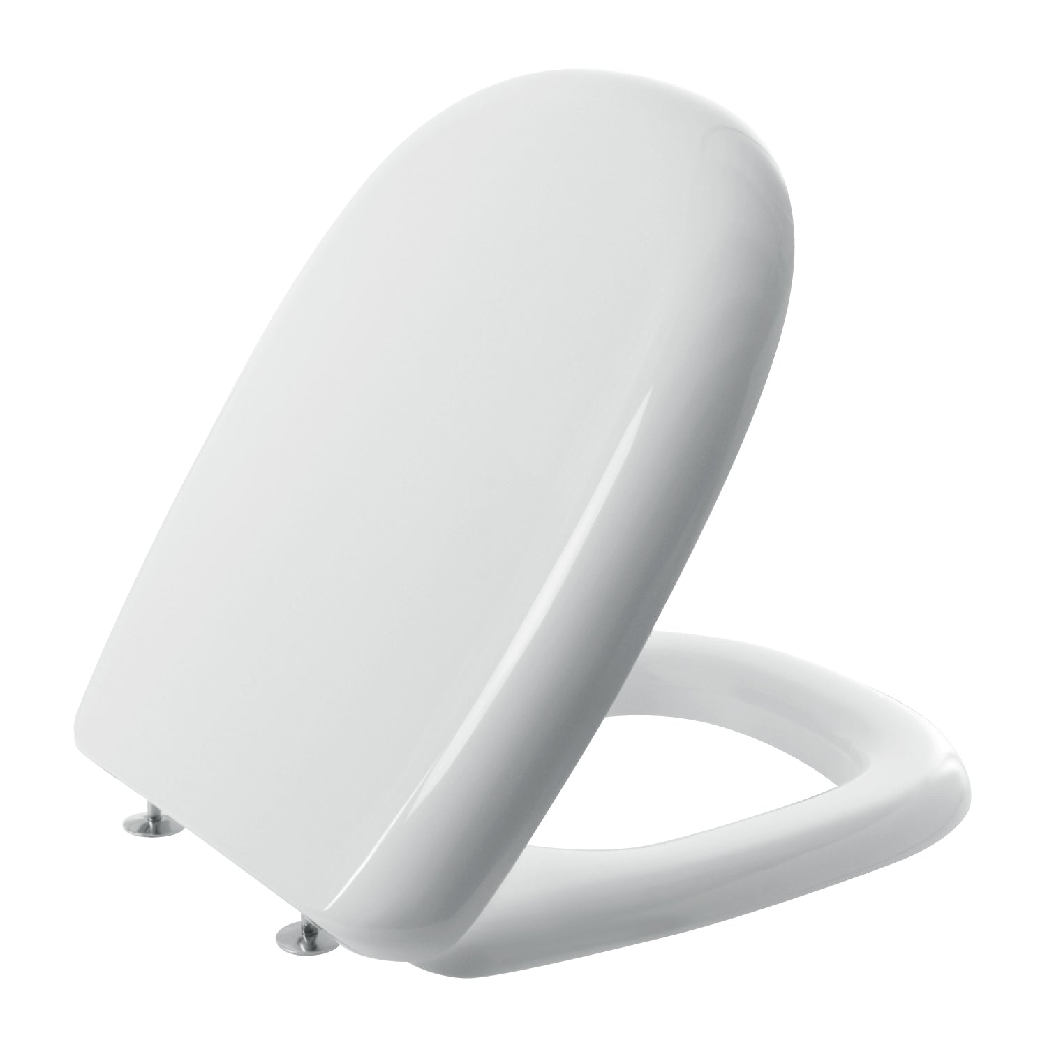 SANIPLAST - Copriwater Universale Five Bianco con cerniere in acciaio inox per mod. Tesi