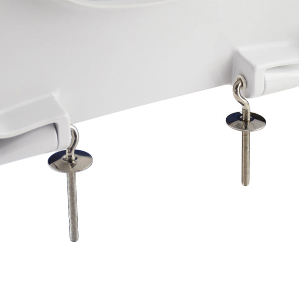 SANIPLAST - Copriwater Universale Five Bianco con cerniere in acciaio inox per mod. Tesi