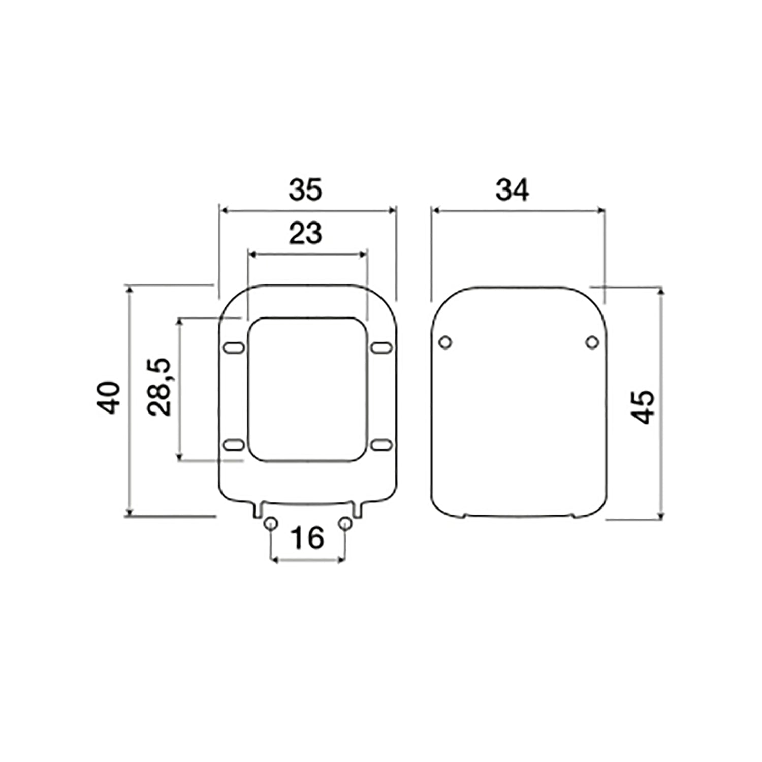 SANIPLAST - Copriwater Universale Double Bianco con cerniere in nylon per mod. Conca