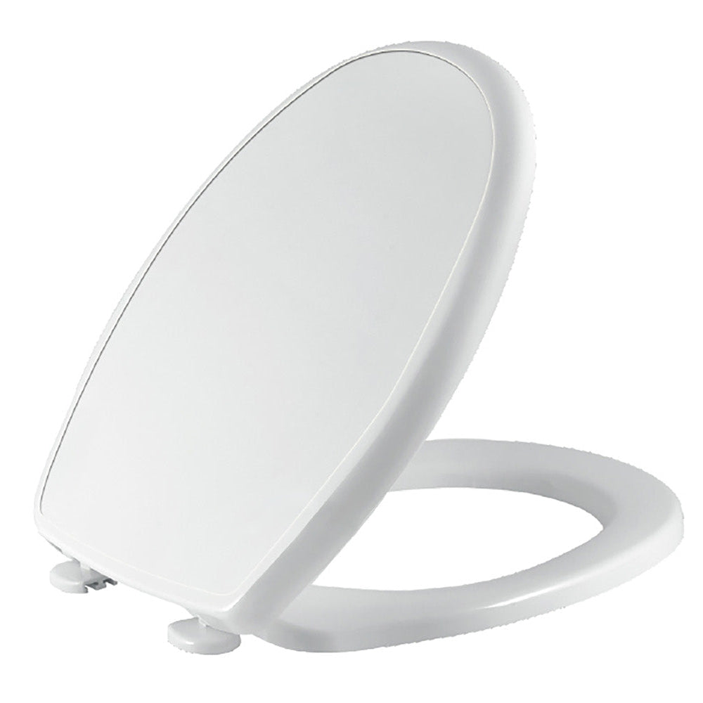 SANIPLAST - Copriwater Universale Uno N Bianco con cerniere in acciaio inox regolabili e avvitabili dal basso