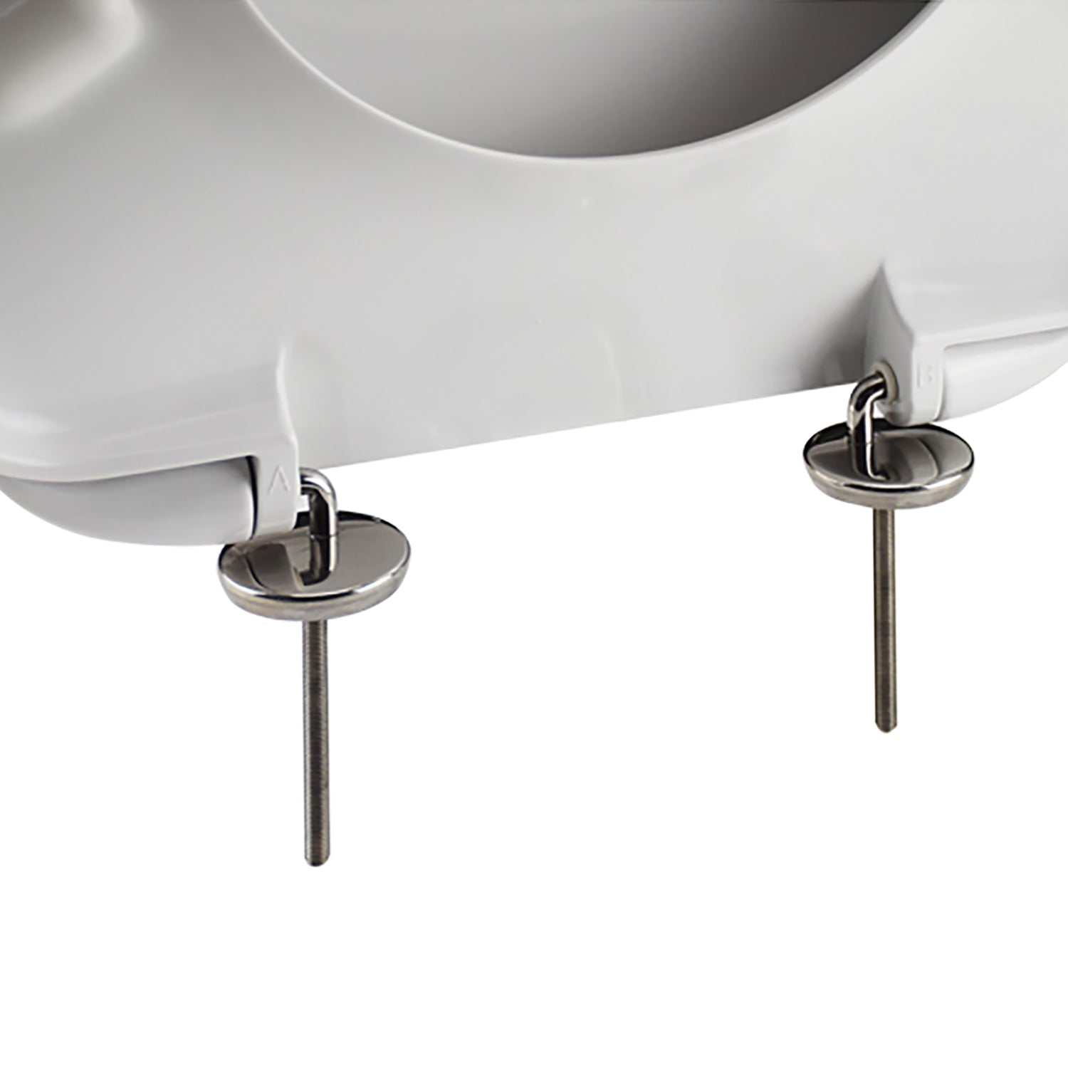 SANIPLAST - Copriwater Passepartout Bianco con cerniere in acciaio inox per mod. Aretusa