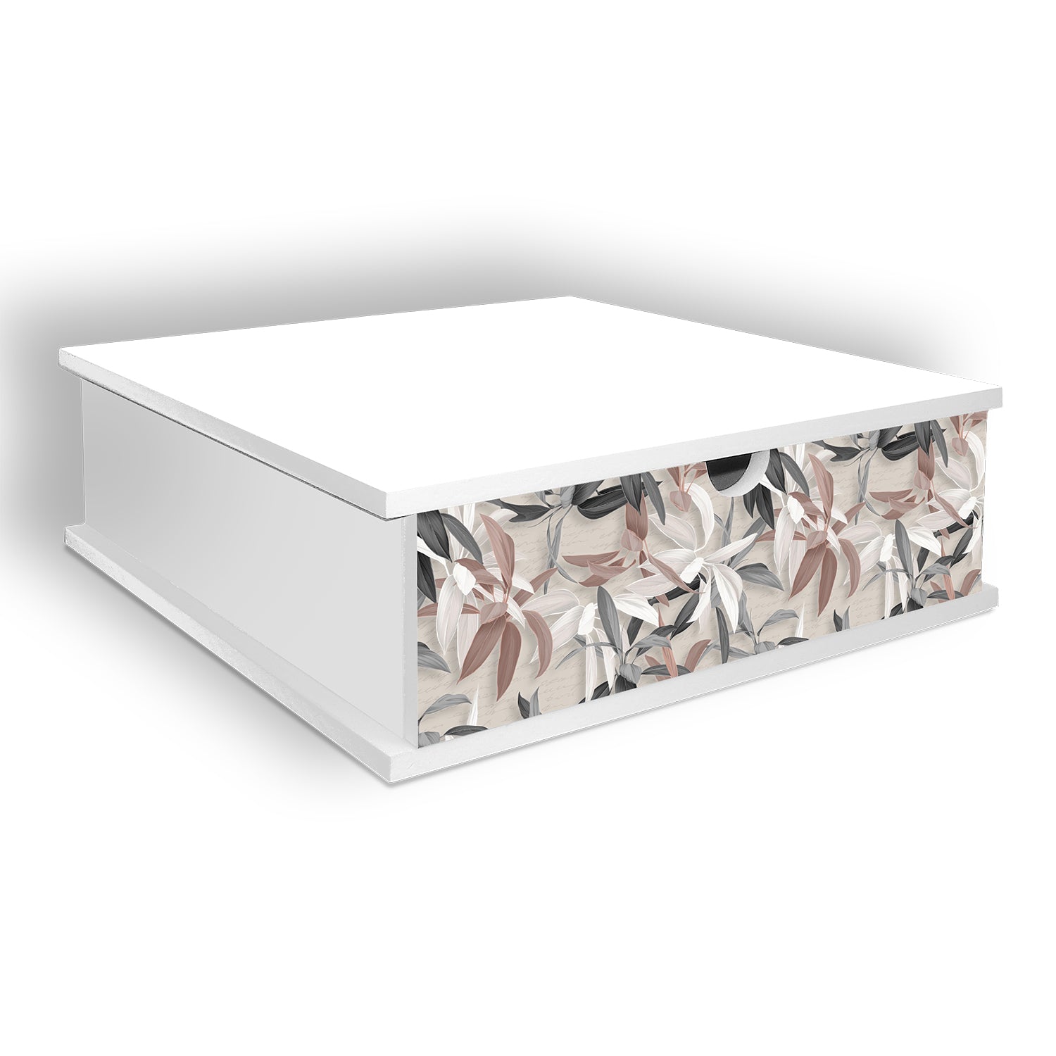 LUPIA - Contenitore Organizer Bianco Linea Leaves Mix h33x33x11 cm