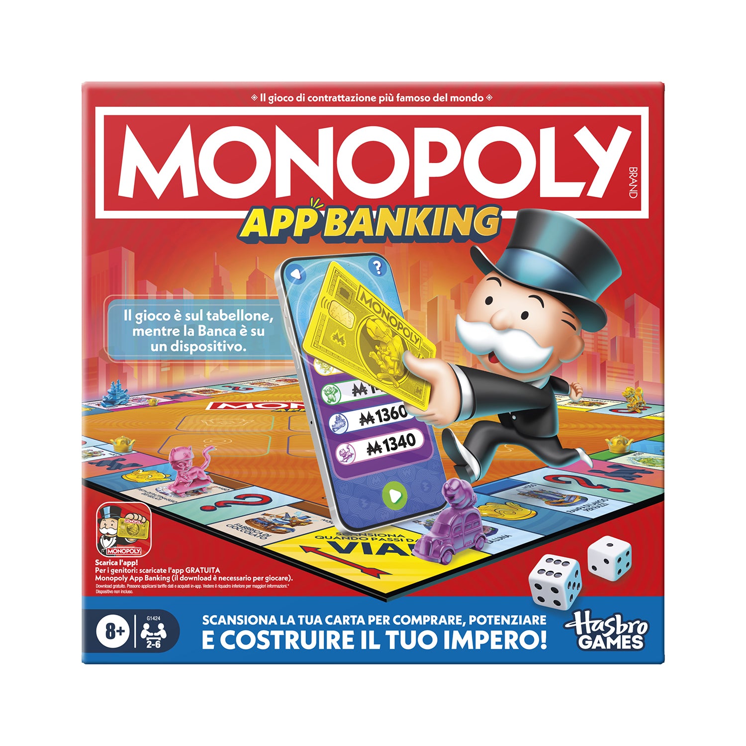 HASBRO - Monopoly App Banking Gioco da Tavolo con App