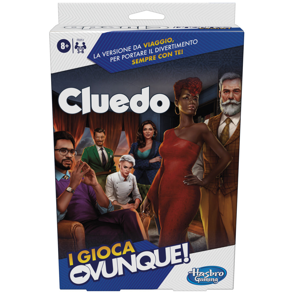HASBRO - Cluedo Gioca Ovunque - Versione Travel Portatile