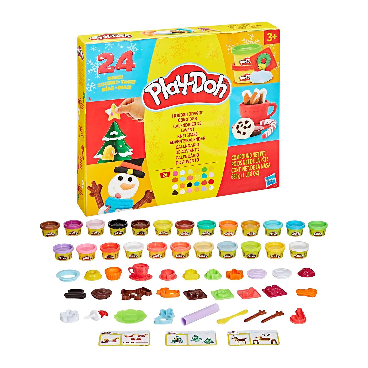 HASBRO - Play Doh Calendario dell’Avvento 24 Giorni