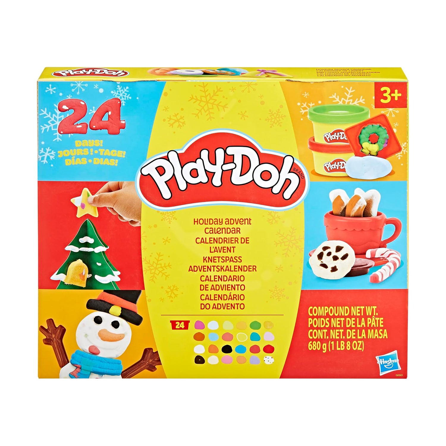 HASBRO - Play Doh Calendario dell’Avvento 24 Giorni