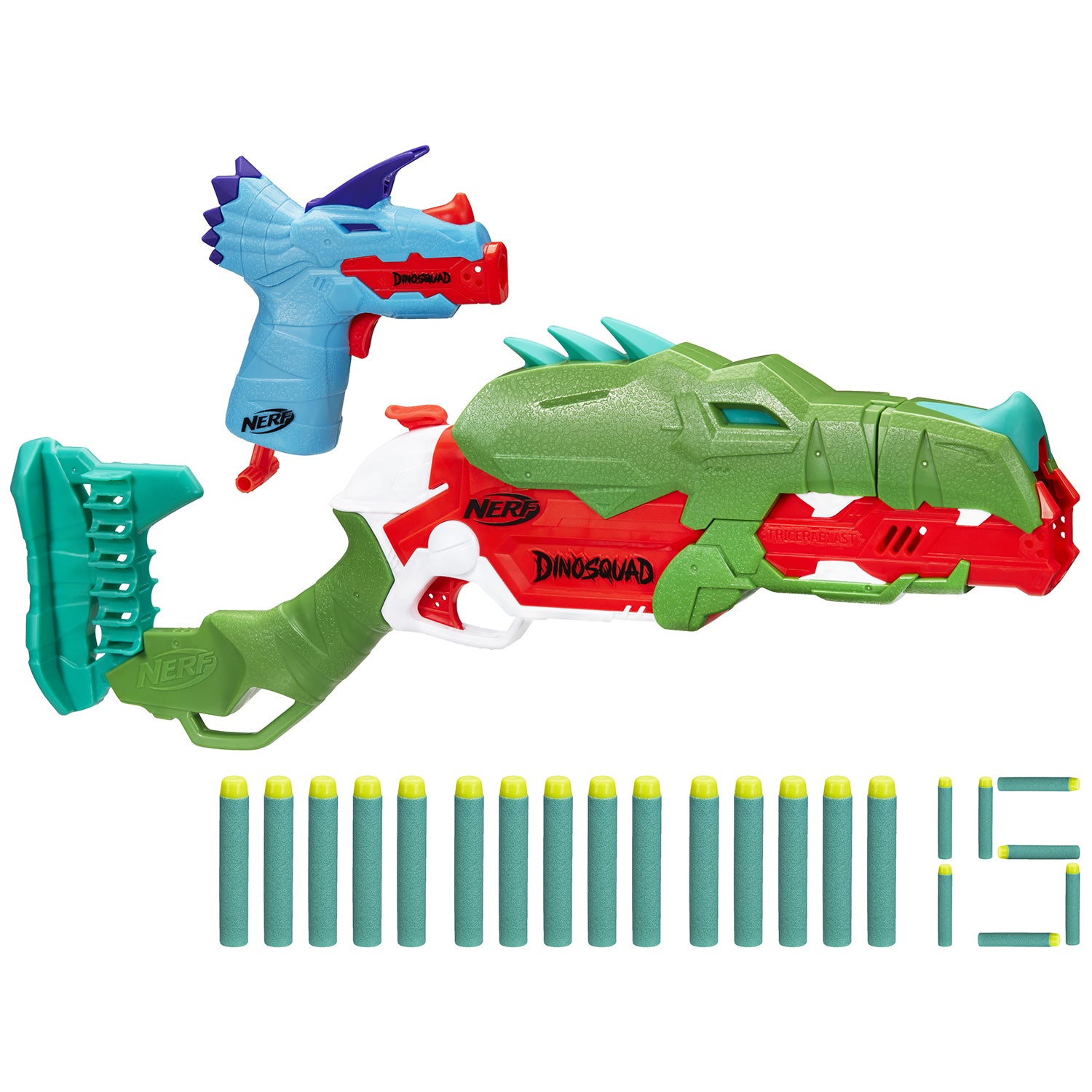 HASBRO - Nerf DinoSquad Combo Pack - Blaster Dinosauri con 15 Dardi
