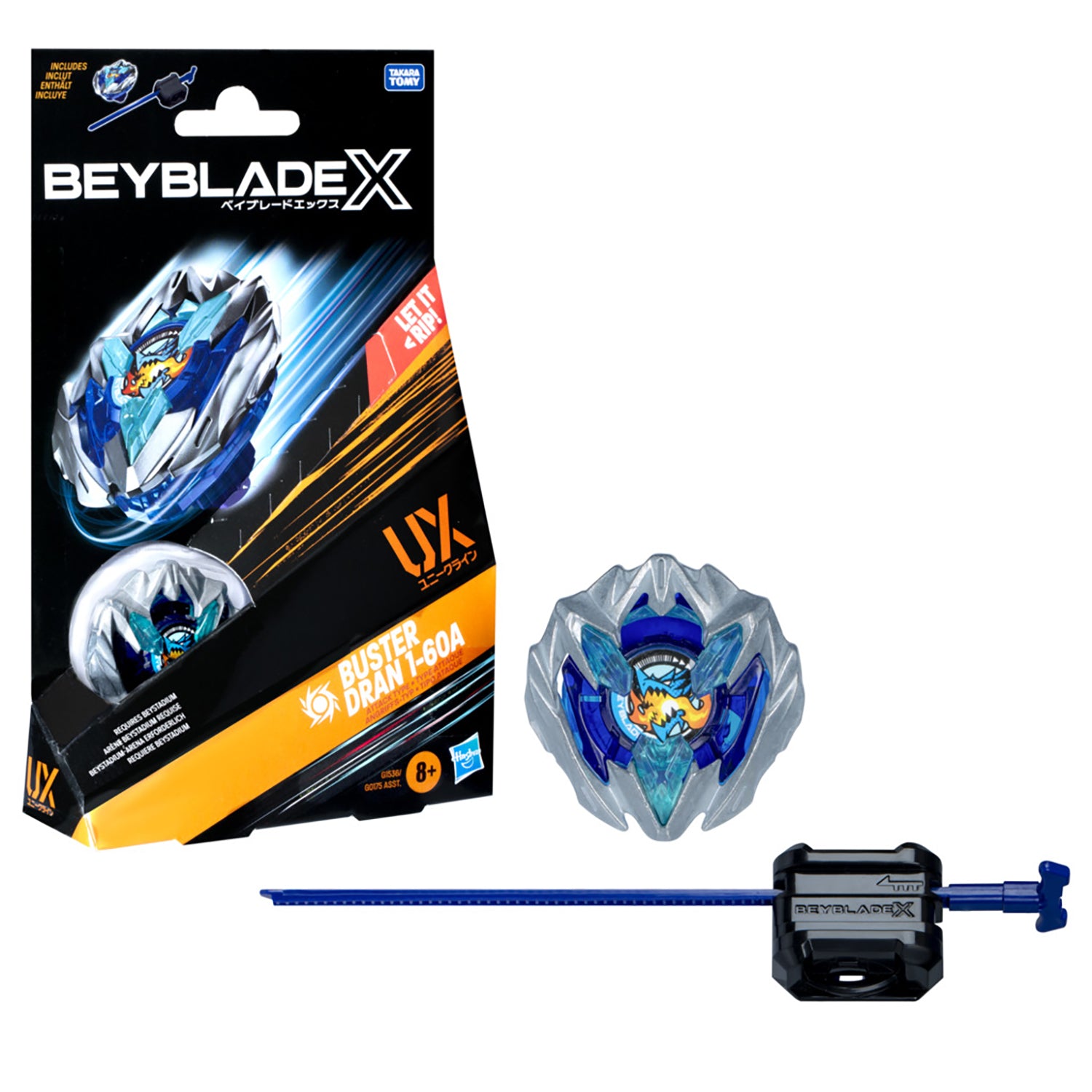 HASBRO - Beyblade X Starter Pack con trottola e lanciatore