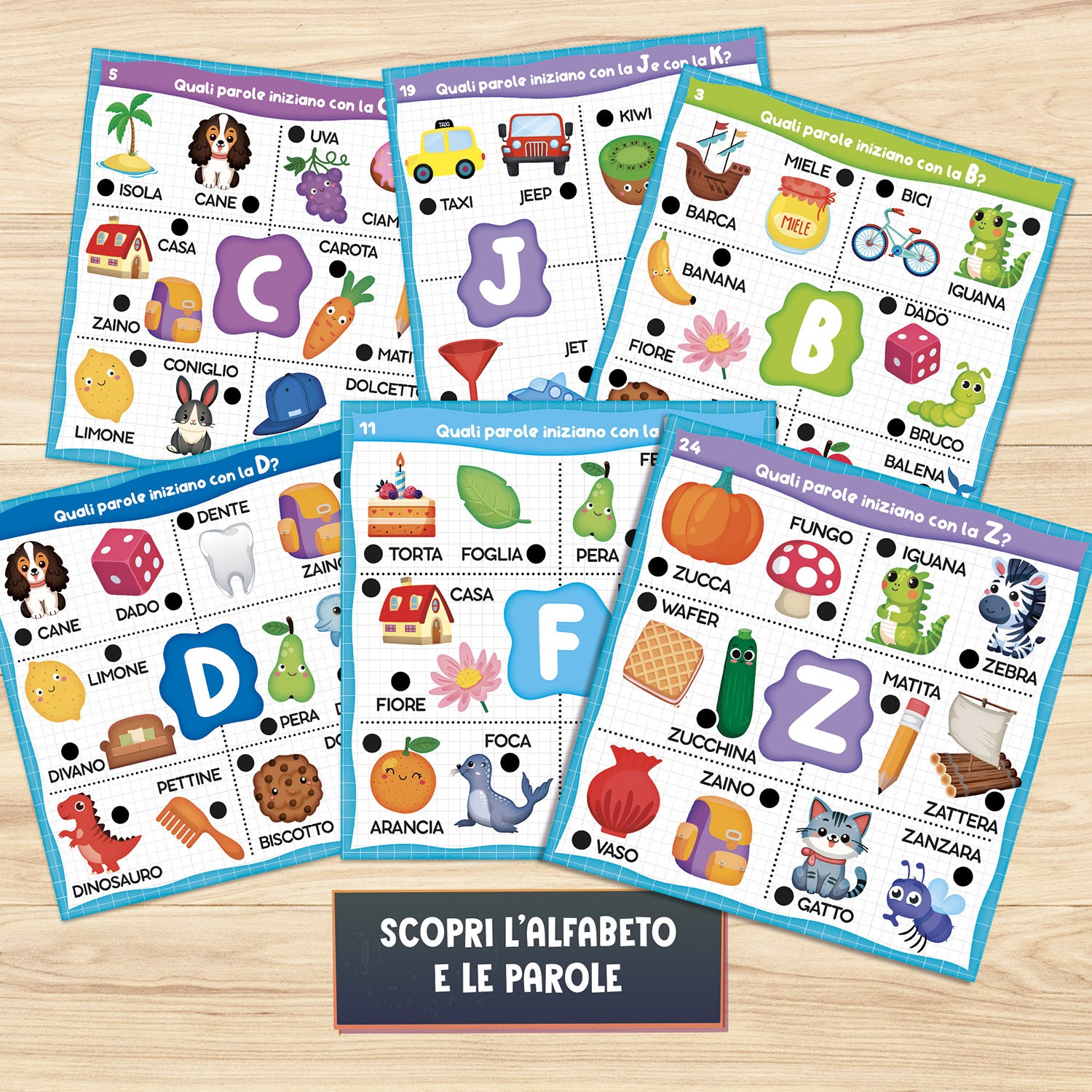 LISCIANI - Carotina Prima Maestra - Giochi Educativi 3-6 Anni (ABC, Prime Parole, Numeri e Logica)